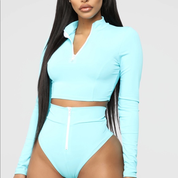 Fashion Nova Other - Water Sports III Long Sleeve Bikini top
